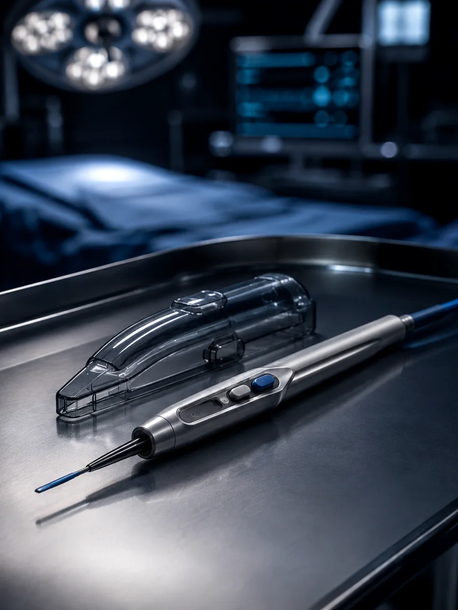 Medical device plastic handle and transparent protective component