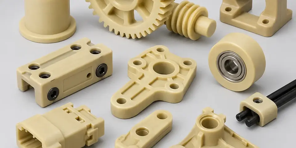 Aramid reinforced POM application parts for custom wear-resistant plastic compounds