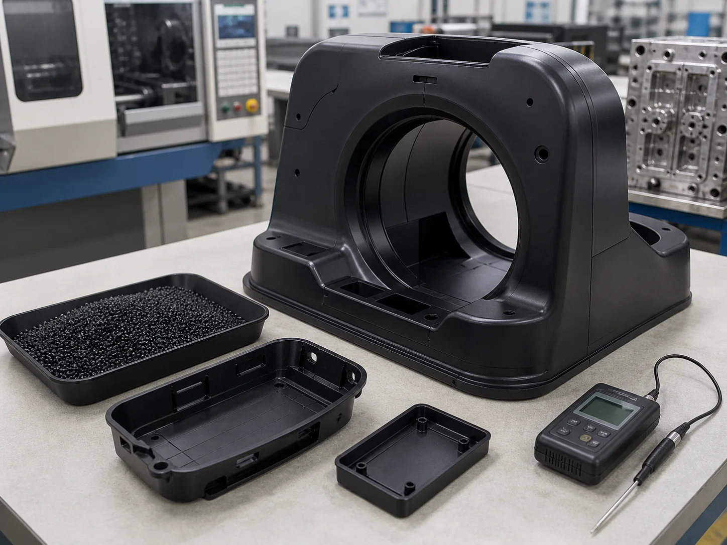 CNT Composite PP for Very Large Conductive Plastic Parts, Surface Resistance 10^2-10^3 Ohm