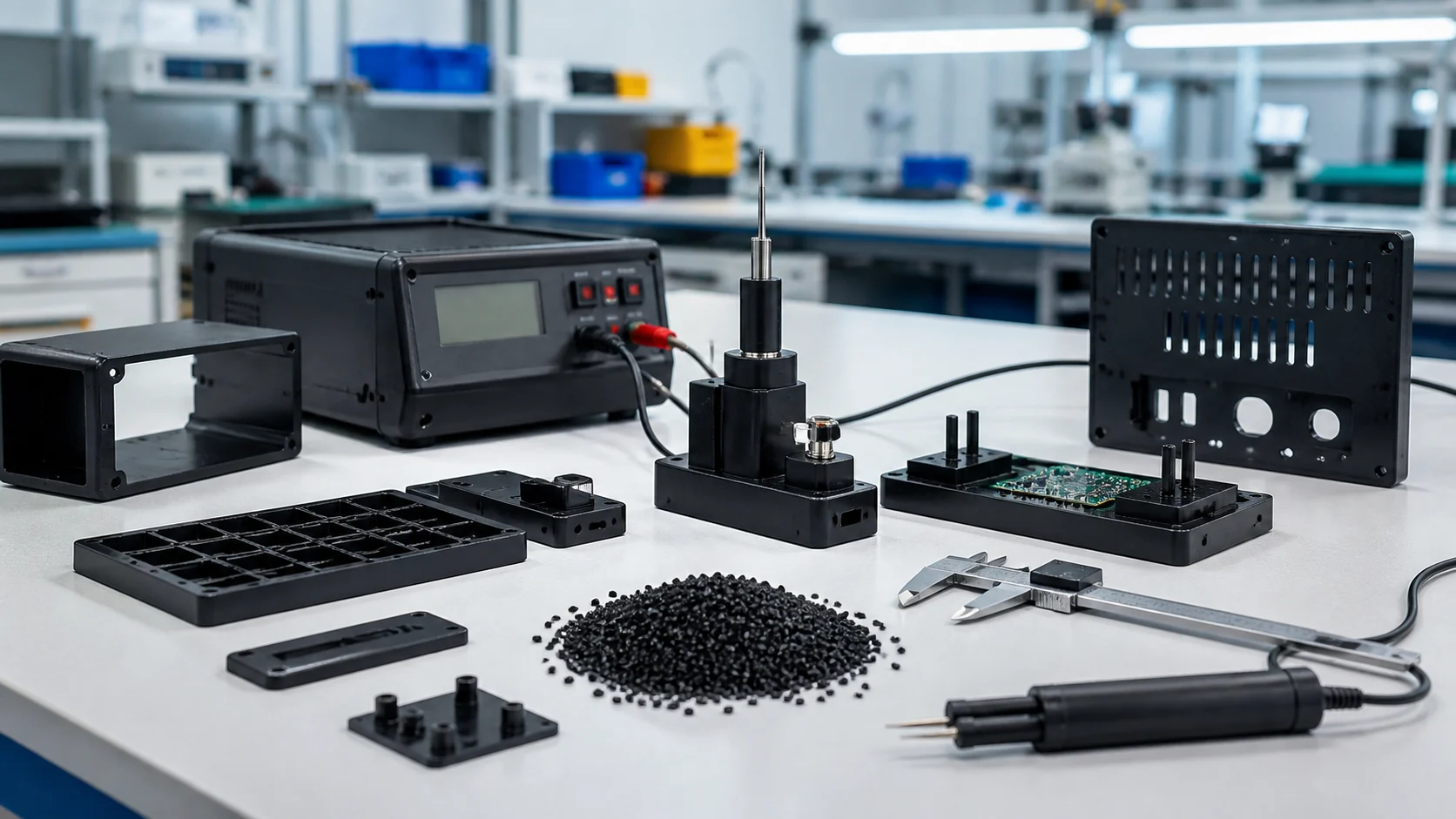 Conductive ABS for Equipment Housings and Assembly Fixtures