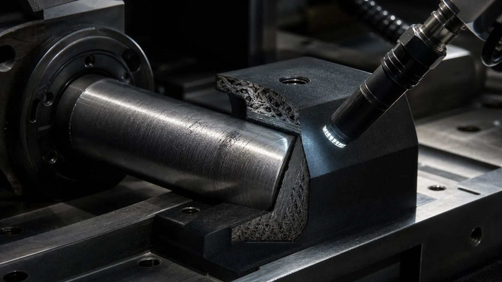 Glass-fiber reinforced plastic sliding against a scratched metal mating surface
