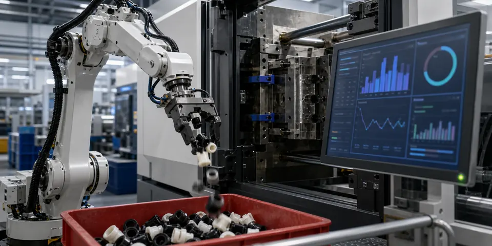 Injection molding scrap rate tuning for wear-resistant plastic parts