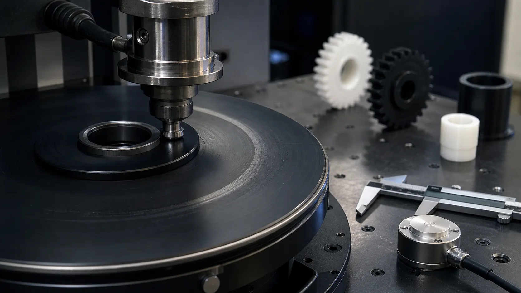 Pin-on-disc wear test for selecting wear-resistant plastic compounds