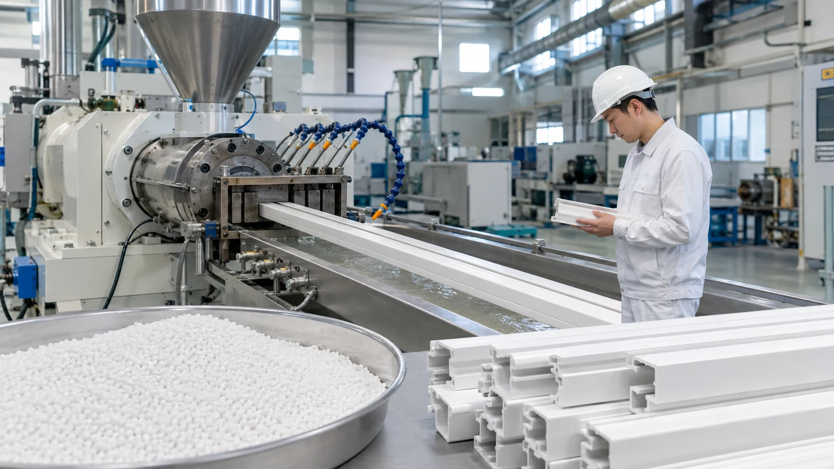 Antistatic Additive Blooming in White Rigid PVC and the DEYU DGK-PVC KJD789JC Solution