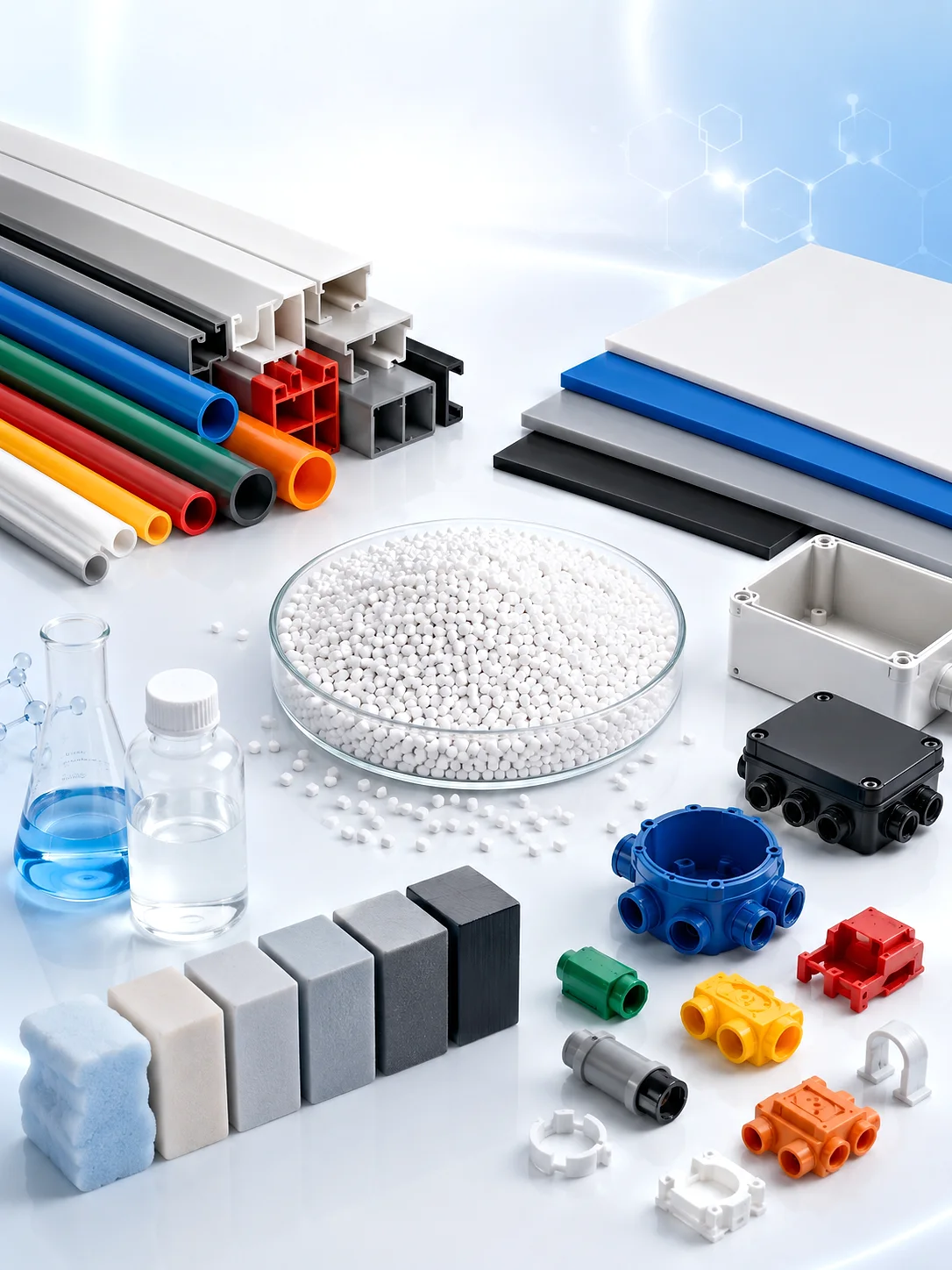 White and light-colored DGK-PVC KJD789JC extrusion and injection molding applications
